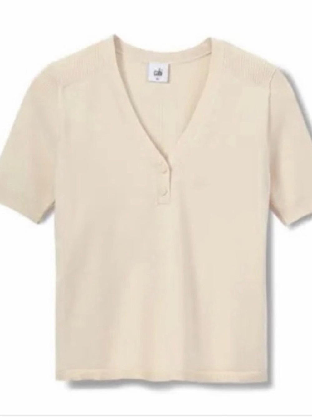 cabi Campus Pullover Cream Size Large EUC